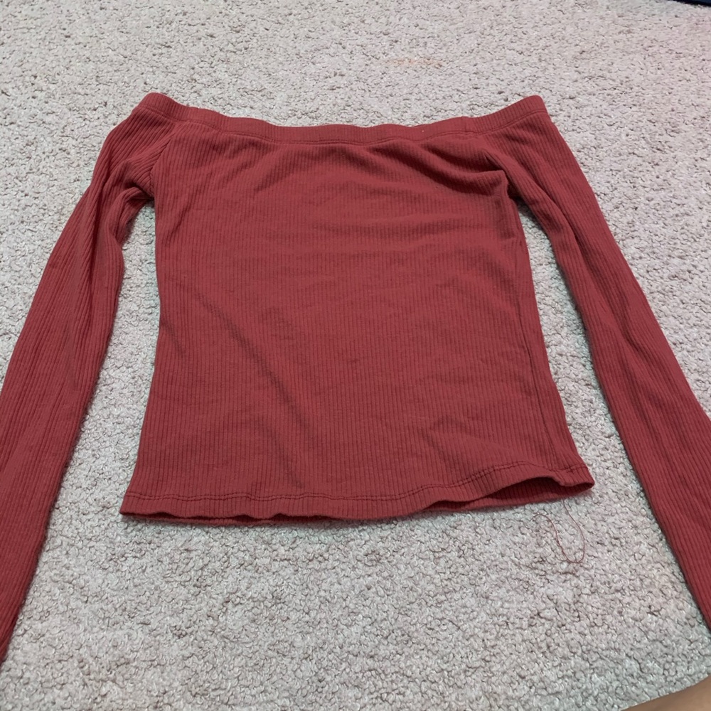 Long sleeve off the shoulder top